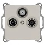 Розетка TV+FM+SAT9.5 мм оконечная с накладкой, цвет Тауп