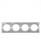 Рамка 4-м Mira горизонт. сер. метал. LEZARD 701-1000-149