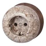 Розетка с заземлением Фаберже, керамика, цвет мрамор золото Бирони