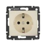 Розетка 1-м СП Valena 16А IP21 230/250В 2P+E с заземл. защ. шторки на винтах механизм сл. кость Leg 774321