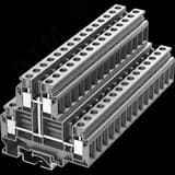 Клемма UKD 2-2 винтовая 2-уровневая с перемычкой, сечение 10 мм. кв., серая SUPU