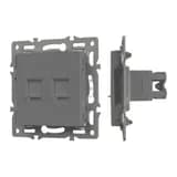 Механизм компьютерной розетки двойной SCTMPC2PLGR RJ45 CAT6 Arlight 045338