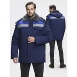 Куртка зимняя Бригада NEW (тк.Смесовая,210), т.синий/васильковый, р. 60-62/170-176