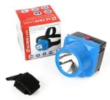 Фонарь аккумуляторный налобный LED5375 LED 0.4Вт 2 режима 220В пластик. голуб. (бокс) Ultraflash 14252
