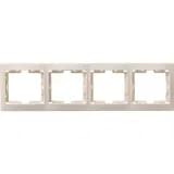 Рамка 4-м КВАРТА РГ-4-ККм горизонт. крем. IEK EMK40-K33-DM