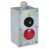 Пост управления ПКУ-15-21.121-54У2 (1хКЕ081/2(1з+1р) черная + 1хКЕ141/2(1з+1р) красная, гриб с фиксацией + PG-19)