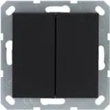 Кнопка 2-кл. 10А IP20 с переключающим контактом механизм черн. матов. soft touch Jasmart G3020PB