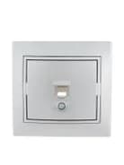 Розетка компьютерная 1-м СП Mira RJ45 сер. метал. LEZARD 701-1010-139