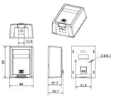 Корпус настенной розетки для установки 1-ой вставки типа Keystone Jack Hyperline SBB4-1-WH