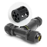 Соединительконнектор для проводов LD530 3контактный водонепроницаемый клемма 3pin черный 49116