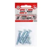 Болт с шестигранной головкой М8х30 DIN 933 класс прочн. 8.8 с гайкой и шайбой оцинк. (пакет) (уп.4шт) Tech-Krep/Zitar 112722