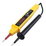 Тестер ступенчатой индикации напряжения STEKKER TST5002 контактный двухполюсной до 500V желтый 32863