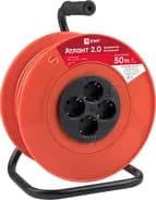 Удлинитель на катушке 4х50м с заземл. 10А IP20 Атлант 2.0 2.2кВт ПВС 3х1 PROxima EKF UKA02-10-310-4-50