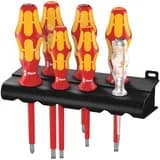 Набор отверток Kraftform Plus Серия 100 с индикатором напряжения с подставкой 7 предметов 160 i/165 i/7 Rack VDE WE-006148 WERA