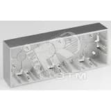 Коробка для наружного монтажа на 3 поста, черный глянец Simon