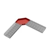 Угол для лотка горизонтальный 90град. 300х80 сталь 1мм «ПЛЮС» GLplus90-80-300 КМ PL0436