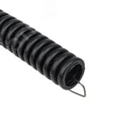 Труба гофрированная из ПНД, с зондом, черная, 25 мм (бухта 10 м/уп), REXANT