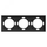 Рамка 3-местная, Эмили,, черный уголь, soft touch STEKKER