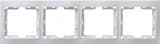 Рамка 4-м КВАРТА РГ-4-КБ горизонт. бел. IEK EMK40-K01-DM