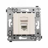 Avanti Розетка RJ-45 в стену 5e одинарная "Ванильная дымка " DKC