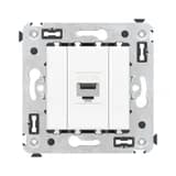 Розетка компьютерная 1-м СП Avanti "Белое облако" RJ45 кат.5E без шторок механизм DKC 4400663