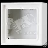 Коробка 2 поста накладная светло-серая