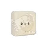 Олимп Розетка без заземления бежевая наружная