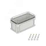 Корпус IP66/IP67, 300х150х160 мм, без МП, с фланцами, прозрачная крышка H= 35 мм