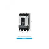 Выключатель автоматический в литом корпусе типа HGP, типоразмера 400 AF, арт. HGP400S3PT4S0000C00350H (350А, 70кА, 3 полюса, AC, расцепитель MTM-JJ, уставка расцепителя 0,8-1хIn, переднее подключение)