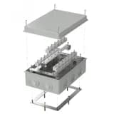 Коробка огнестойкая для кабель-канала 40-0460-FR2.5-8 Е15-Е120 RAL9005 85х85х45 (44 шт/кор)