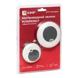 Звонок беспр. в розетку Powerself (230В, бел.-сер. 51 мелод. с индик. 4 ур.) EKF