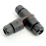 Соединитель-коннектор LD541 3контактный на 3 выхода с СМК221 пружинным контактом IP68 черный 49194