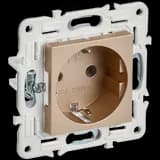 SKANDY Розетка с заземлением без защитных шторок 16А SK-R05Sa песочный IEK