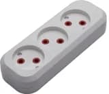 PST1030020 Розетка переносная разборная на 3 гнезда без заземления 250В 10A IP20белая 39008