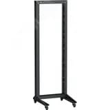 Стойка однорамная на роликах LINEA F 42U 600х600мм черная