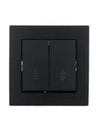 Переключатель проходной 2-кл. СП Vesna механизм черн. бархат LEZARD 742-4288-106