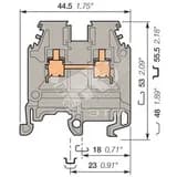 Клемма винтовая MA2.5/5.V0 2.5мм.кв. бежевая TE Connectivity ОУЭО