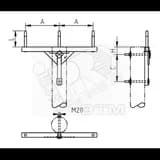 Траверса одноцепная промежуточная для деревянных стоек 20 кВ SH151.0R Энсто-РУС (ОКПП)