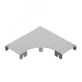 Крышка к углу горизонтальному 90 град. к лотку ПЛК 150, толщ. 1,2 мм, Сендзимир цинк OSTEC