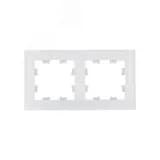 ATLASDESIGN NATURE 2-постовая РАМКА, НАТУРАЛЬНОЕ СТЕКЛО, БЕЛЫЙ