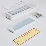 Электромагнитный замок (сила удержания 350 кг), с двумя встроенными датчиками, цвет серебристый сатинированный алюминий RAL 7047 RL-EM350-LSS R-Lock