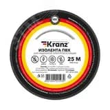 Изолента ПВХ KRANZ 0.13х19 мм, 25 м, черная