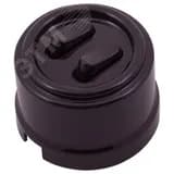 Выключатель Лизетта 2-кл., пластик, цвет Коричневый (клавишный)