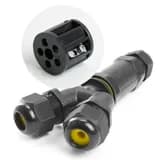 Соединительконнектор для проводов LD529 3контактный водонепроницаемый клемма 3pin черный 49187