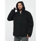 Куртка демисезонная утеплённая влагонепроницаемая MILTON2 из полиэстера и эластана, чёрная, размер S