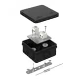 Коробка огнестойкая для о/п 40-0210-FR2.5-4-П Е15-Е120 с термопредохранителем RAL9005 80х80х40