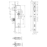 Корпус замка N1500-PF1 (92/30/8/24) универсальный (прямоугольная планка)