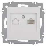 Розетка компьютерная 1-м СП Accent 6-303-01 RJ45 IP20 бел. Intro Б0063624