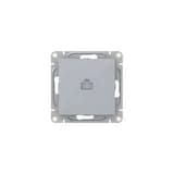 Розетка компьютерная 1-м СП Эпика RJ45 кат.5 механизм алюм. EKF UP1-SOA-RJ45-5