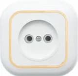 Розетка 1-м СП Валентина РС10-153 10А IP20 бел./зол. Кунцево 7652